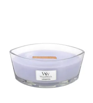 Vela aromática WoodWick Lavender Spa con mecha de madera 453,6 g