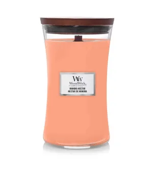 Vela perfumada WoodWick Manuka Nectar con mecha de madera 609,5 g