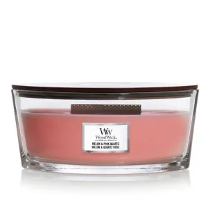 Vela aromática WoodWick Melon & Pink Quartz con mecha de madera 453,6 g