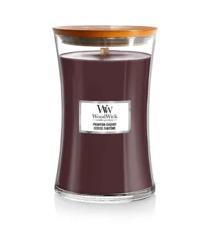 Vela aromática Woodwick Phantom Cherry con mecha de madera 609,5 g