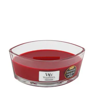 Vela aromática WoodWick Pomegranate con mecha de madera 453,6 g