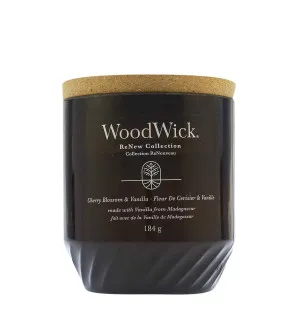 WoodWick ReNew Cherry Blossom & Vanilla vela mediana 184 g