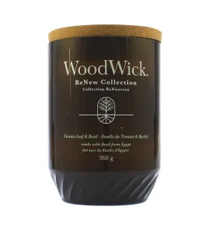 WoodWick ReNew Tomato Leaf & Basil vela grande 368 g