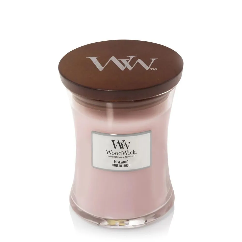 Vela perfumada WoodWick Rosewood con mecha de madera 275 g