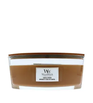 Vela perfumada WoodWick Santal Myrrh con mecha de madera 453,6 g