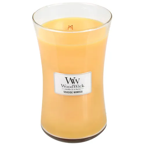 Vela aromática WoodWick Seaside Mimosa con mecha de madera 609,5 g