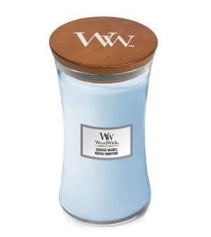 Vela aromática WoodWick Seaside Neroli con mecha de madera 609,5 g