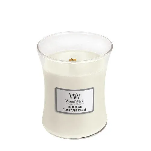 Vela perfumada WoodWick Solar Ylang con mecha de madera 275 g