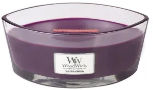 Vela perfumada WoodWick Spiced Blackberry con mecha de madera 453,6 g