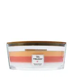 Vela aromática WoodWick Trilogy Blooming Orchard con mecha de madera 453,6 g