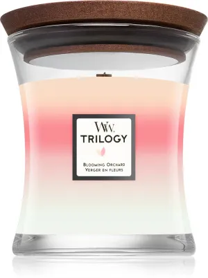 WoodWick Trilogy Blooming Orchard vela aromática con mecha de madera para hombres