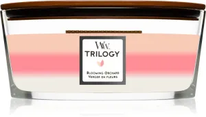 Vela aromática WoodWick Trilogy Blooming Orchard con mecha de madera 453,6 g