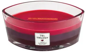 WoodWick Trilogy Sun Ripened Berries vela aromática con mecha de madera 453,6 g