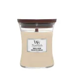 Vela perfumada WoodWick Vanilla Bean con mecha de madera 275 g