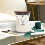 Vela perfumada WoodWick Vanilla Bean con mecha de madera 275 g