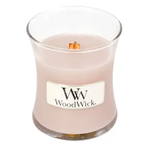 WoodWick Vanilla & Sea Salt vela aromática con mecha de madera para mujeres