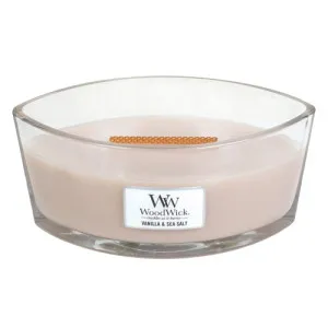 Vela perfumada WoodWick Vanilla & Sea Salt con mecha de madera 453,6 g