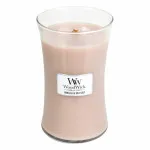 Vela aromática WoodWick Vanilla & Sea Salt con mecha de madera 609,5 g