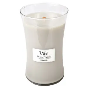 Vela aromática WoodWick Warm Wool con mecha de madera 609,5 g