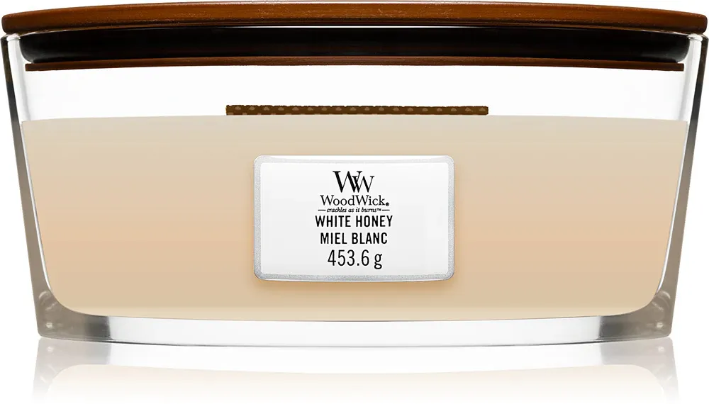Vela aromática WoodWick White Honey 453,6 g