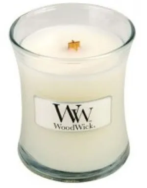 Vela aromática WoodWick White Tea & Jasmine con mecha de madera para mujeres