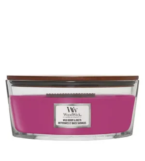 Vela aromática WoodWick Wild Berry & Beets con mecha de madera 453,6 g