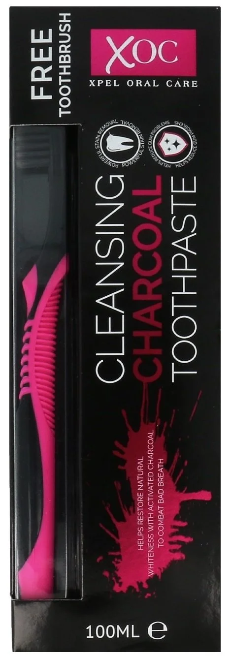 Charcoal pasta dental blanqueadora con carbón activado + cepillo de dientes