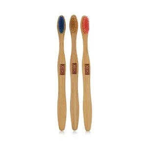 Xpel Oral Care Cepillo de dientes de bambú suave 3 uds