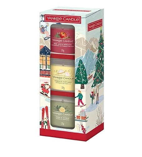 Holiday Party vela votiva en vaso 3 x 37 g