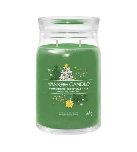 Vela grande Shimmering Christmas Tree Signature 567 g
