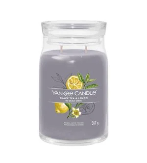 Yankee Candle Black Tea & Lemon vela perfumada grande 567 g