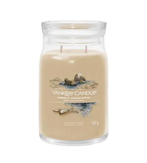 Yankee Candle Amber & Sandalwood vela grande de la firma 567 g