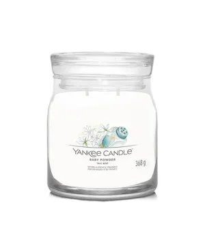 Yankee Candle Baby Powder vela de firma mediana 368 g