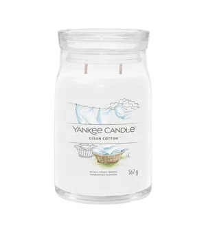 Yankee Candle Clean Cotton vela grande de la línea signature 567 g