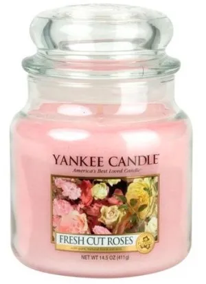 Yankee Candle Fresh Cut Roses vela aromática 411 g