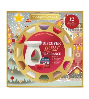 Yankee Candle Passport to the Holidays set de regalo lámpara de aroma + cera perfumada 12x22 g