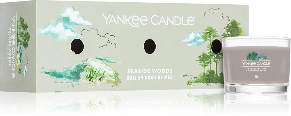 Seaside Woods vela votiva en vidrio 3 x 37 g 3x37 g