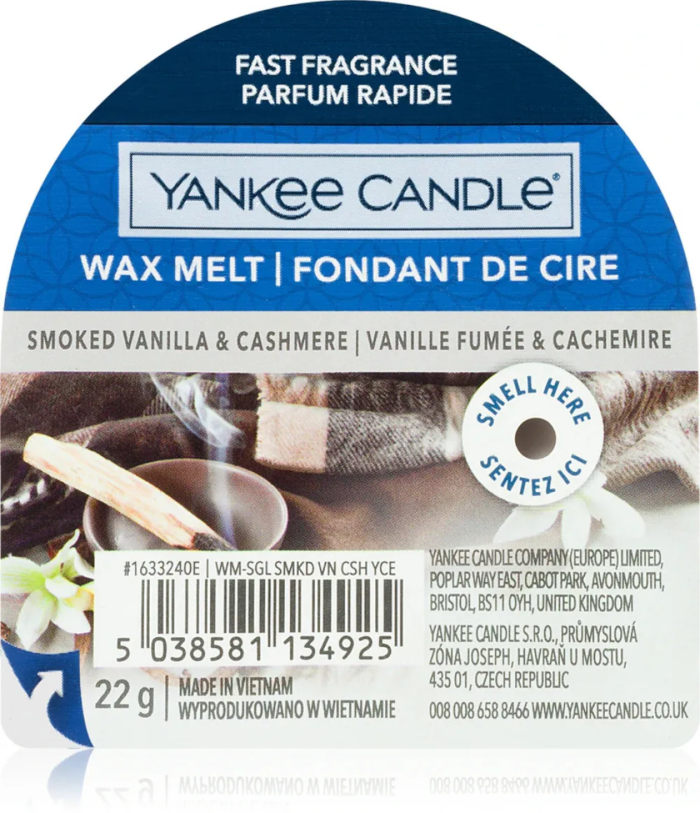 Smoked Vanilla & Cashmere cera aromática 22 g