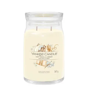 Yankee Candle Soft Wool & Amber vela de firma grande 567 g