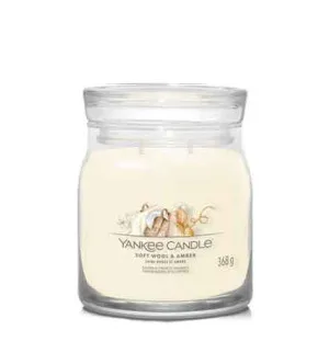 Vela Yankee Candle Soft Wool & Amber Signature mediana 368 g