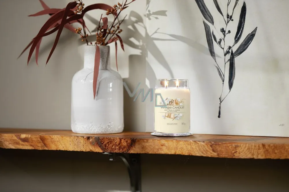 Soft Wool & Amber vela de firma grande 567 g