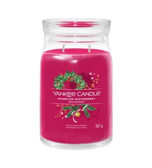 Yankee Candle Sparkling Winterberry vela de firma grande 567 g
