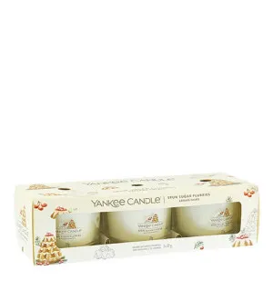 Yankee Candle Spun Sugar Flurries vela votiva en vidrio 3 x 37 g