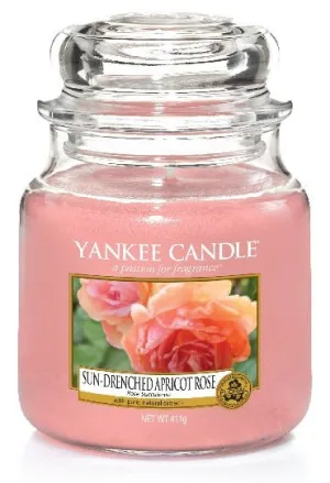 Vela aromática Yankee Candle Sun-Drenched Apricot Rose 411 g