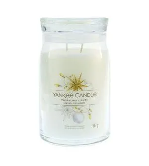 Yankee Candle Twinkling Lights signature vela grande para mujeres