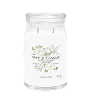 Yankee Candle White Gardenia vela de firma grande 567 g