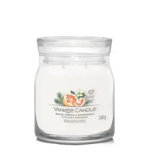 Yankee Candle White Spruce & Grapefruit vela de firma mediana 368 g