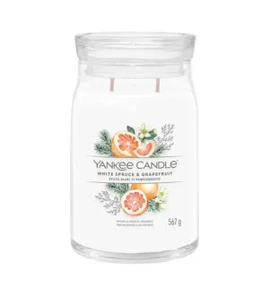 Yankee Candle White Spruce & Grapefruit signature vela grande 567 g
