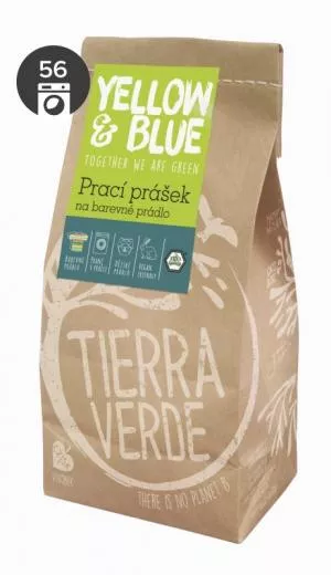 Tierra Verde Polvo para lavar la ropa de color (bolsa de papel de 850 g)