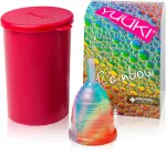 Yuuki Copa menstrual Rainbow - Pequeña y suave - incluye vaso esterilizador